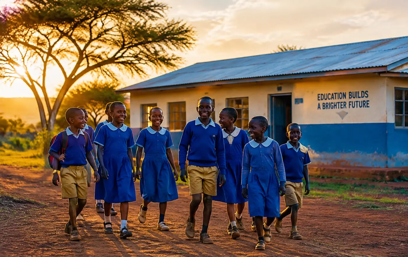 Bambini della scuola Mbuyuni Junior Star in Kenya